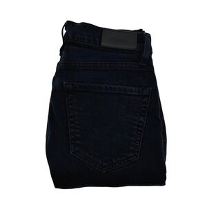 GOLDSIGN Women's Black High Rise Button Fly Straight Leg Jeans Size 26